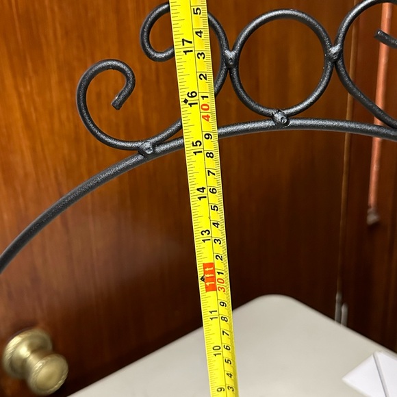 Vintage wrought iron stand holder with Appetizer Tray in cobalt blue - Picture 13 of 17